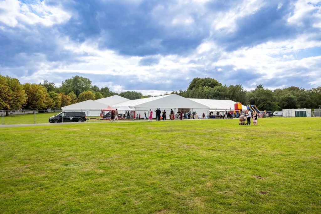 large marquee for banquet