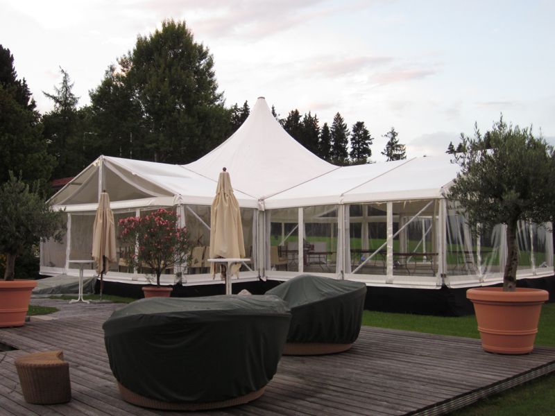 L shape tent