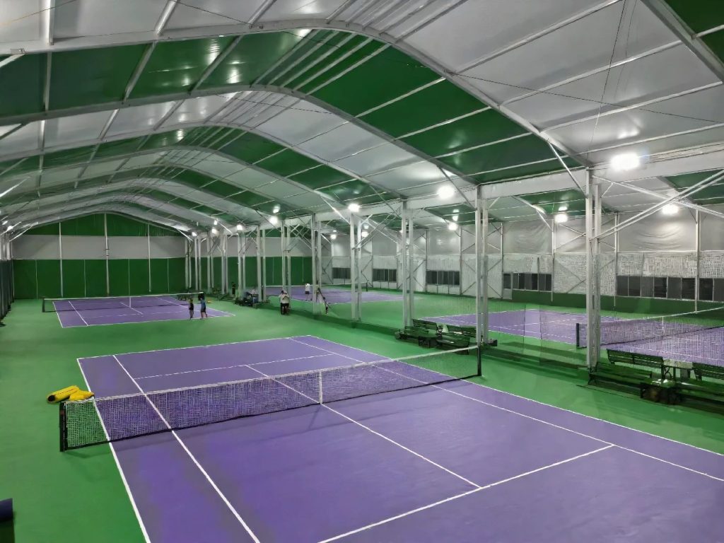 arched tent for sport court