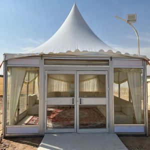 glass wall pagoda tent