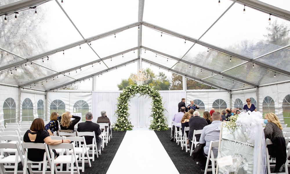 outdoor wedding tent