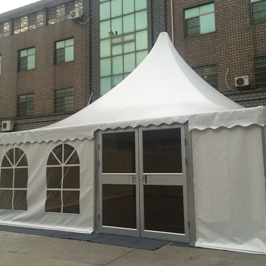 pagoda tent with glass door