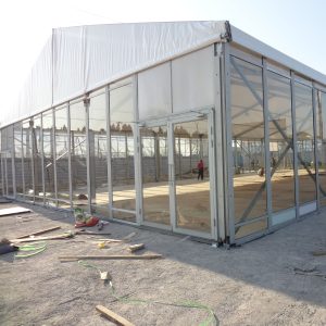 tent with glass walls