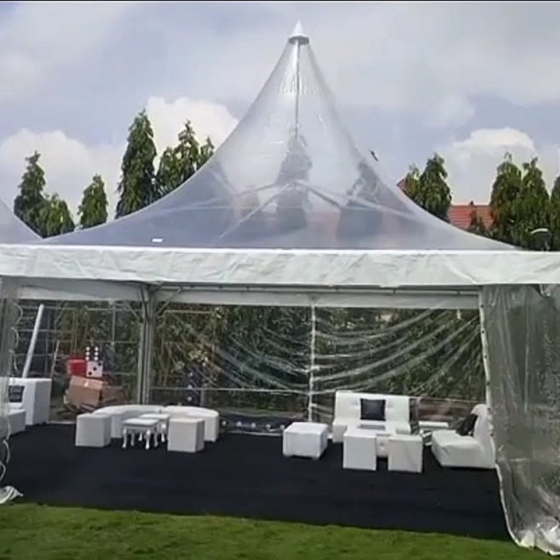 Transparent Pagoda Tent with Clear Roof for Lawn Party - Image 2