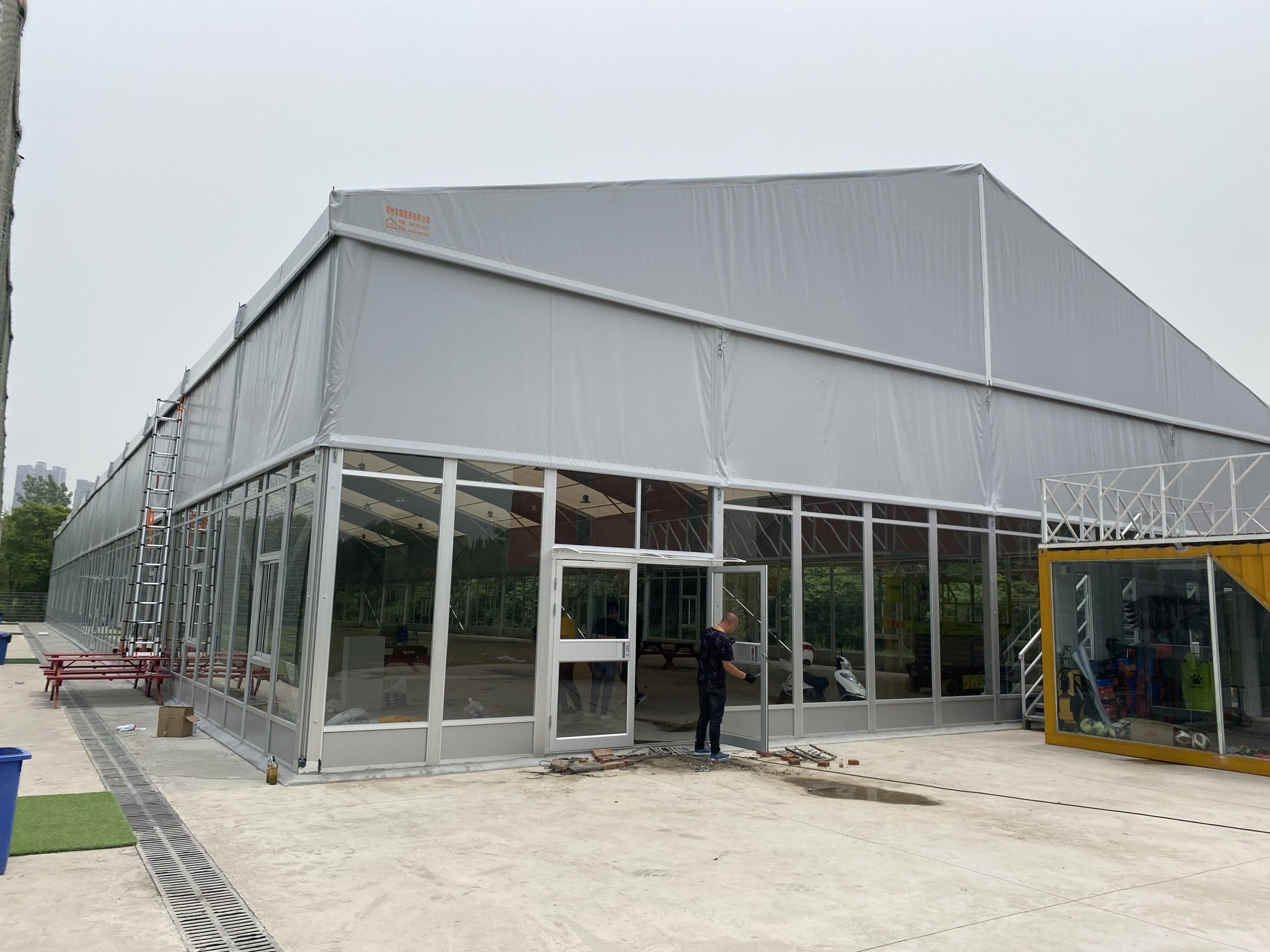 glass tent for sport stadium cover