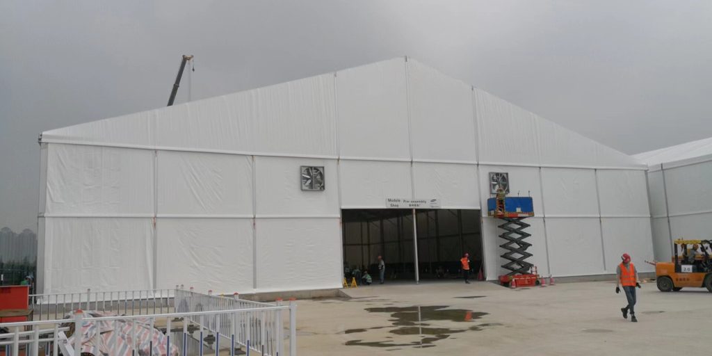 Industrial shelter structure for factory workshop