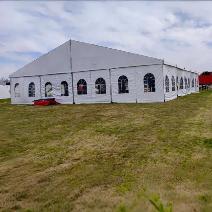 white wedding tent