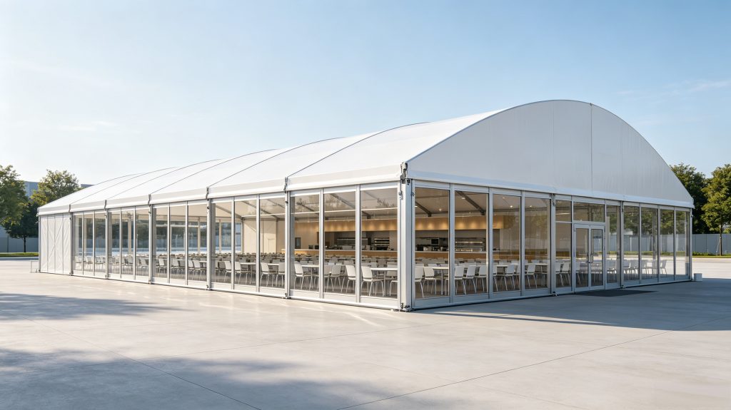 glass tent hall